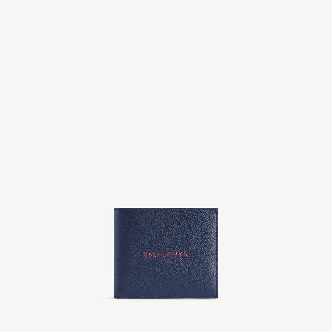 Men's Cash Square Folded Coin Wallet in Navy/burgundy