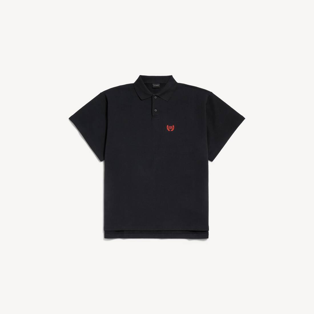 Men's Laurel Classic Short Sleeve Oversized Polo in Black