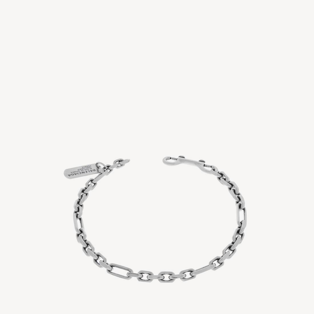 Women's Tags Carabiner Necklace in Antique Silver