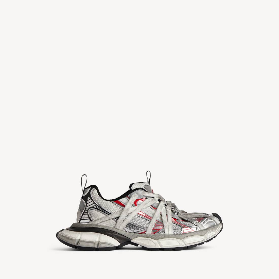 Men's 3xl Extreme Laces B Sneaker in Grey/silver/red/black