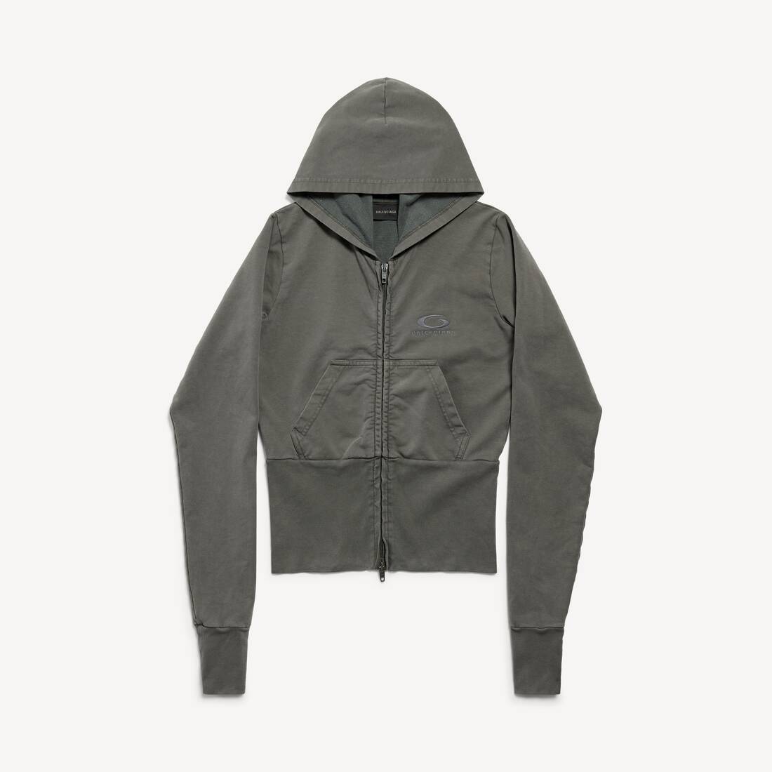 Women's Loop Sports Icon High Rib Zip-up Hoodie in Grey
