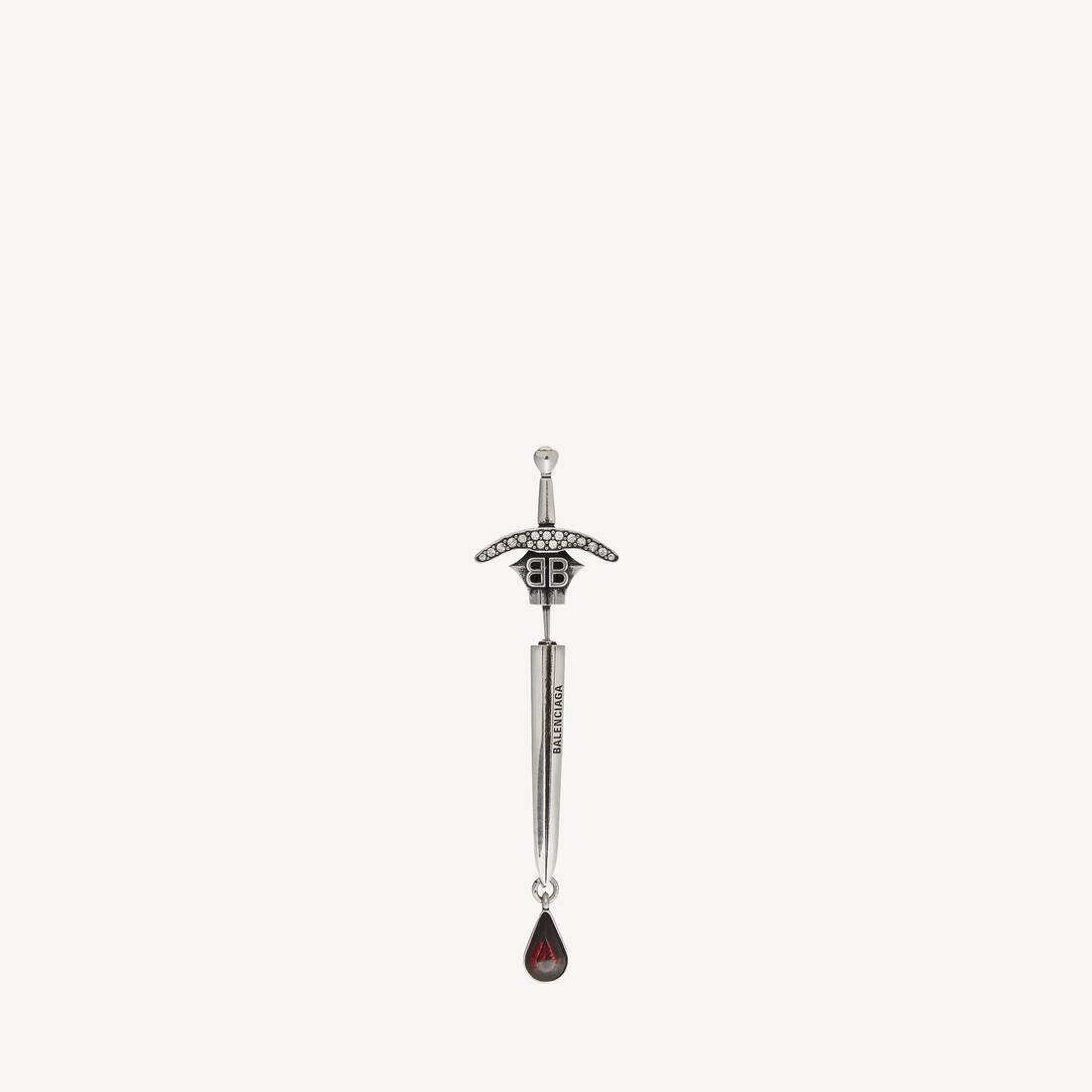 Goth Sword Earring in Silver