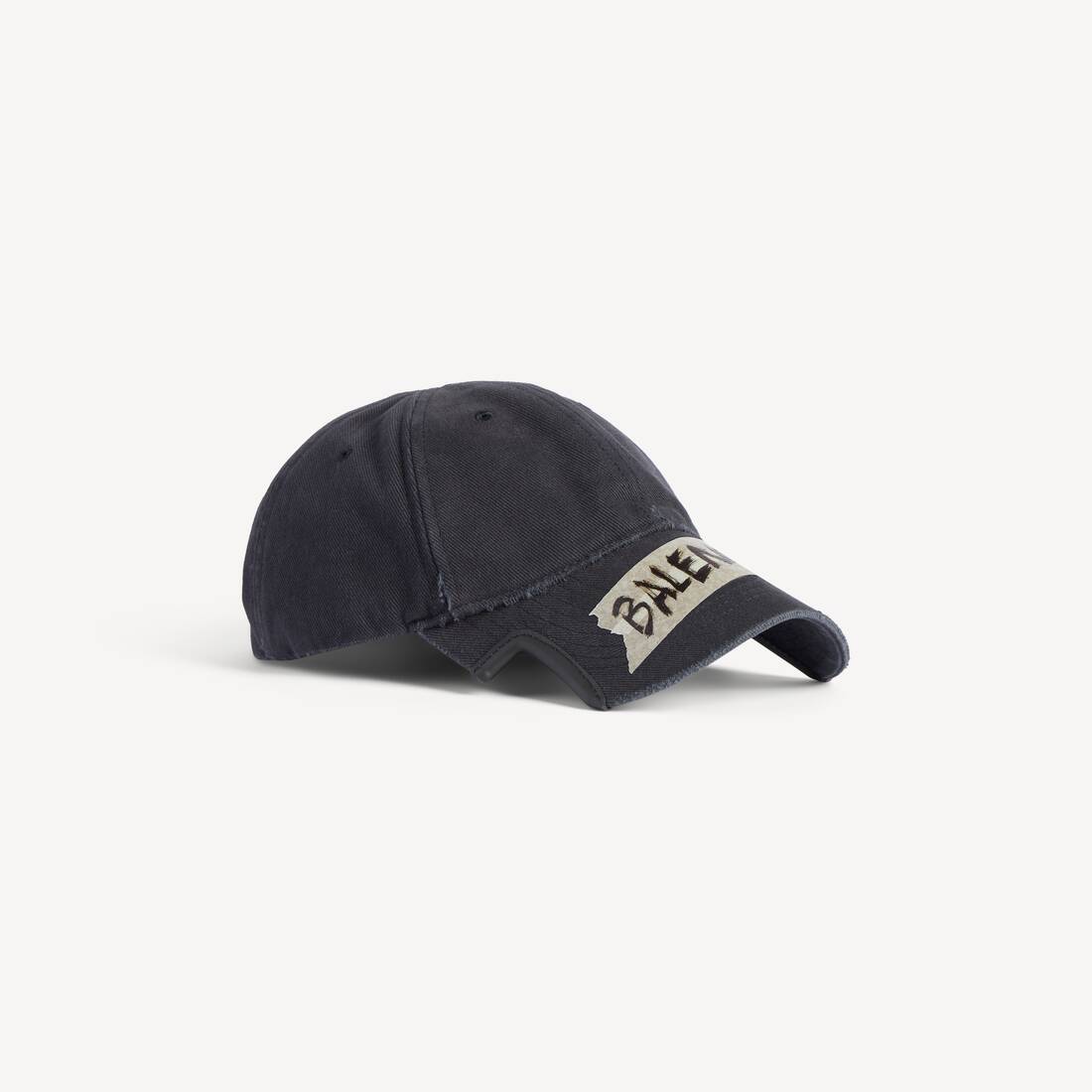 Men's Masking Tape Cap in Faded Black