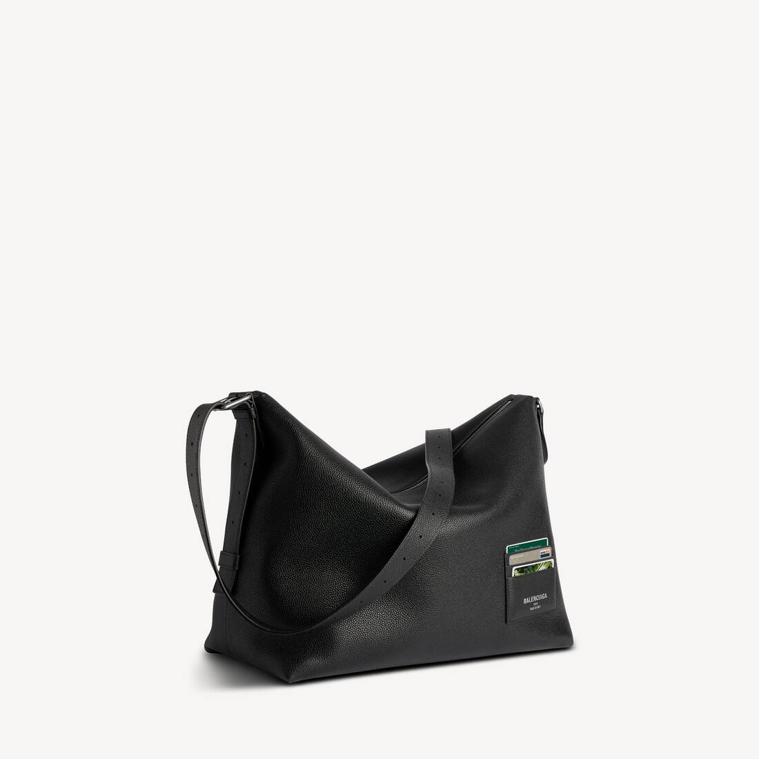 Men's Credit Messenger Bag Large in Black