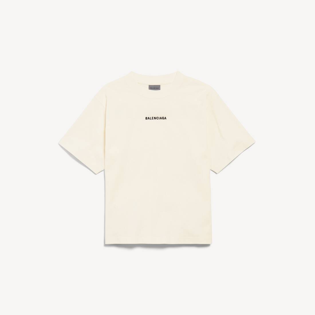 Women's Balenciaga Back T-shirt Medium Fit in Cream