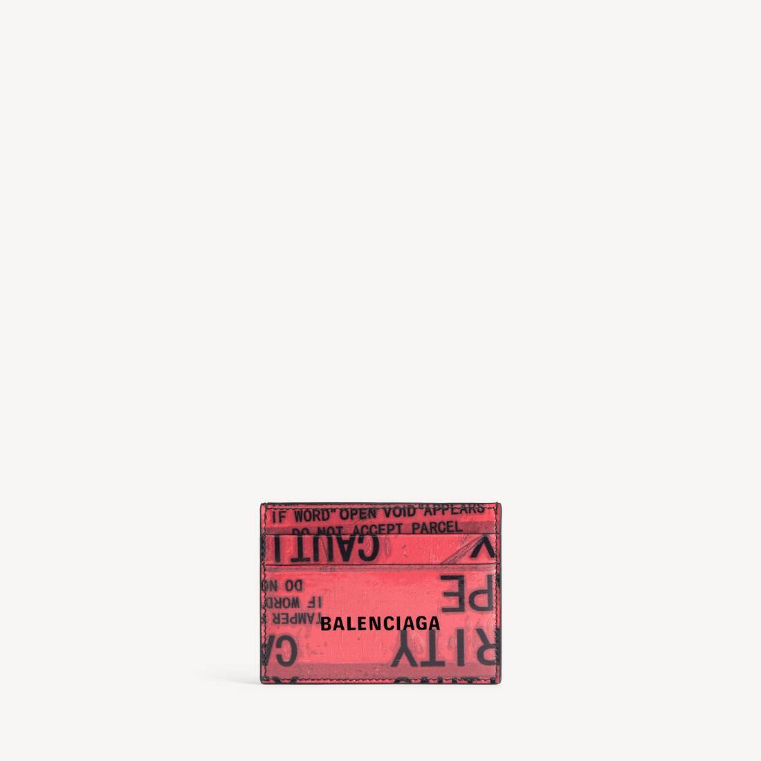 Men's Tape Type Card Holder in Black/red