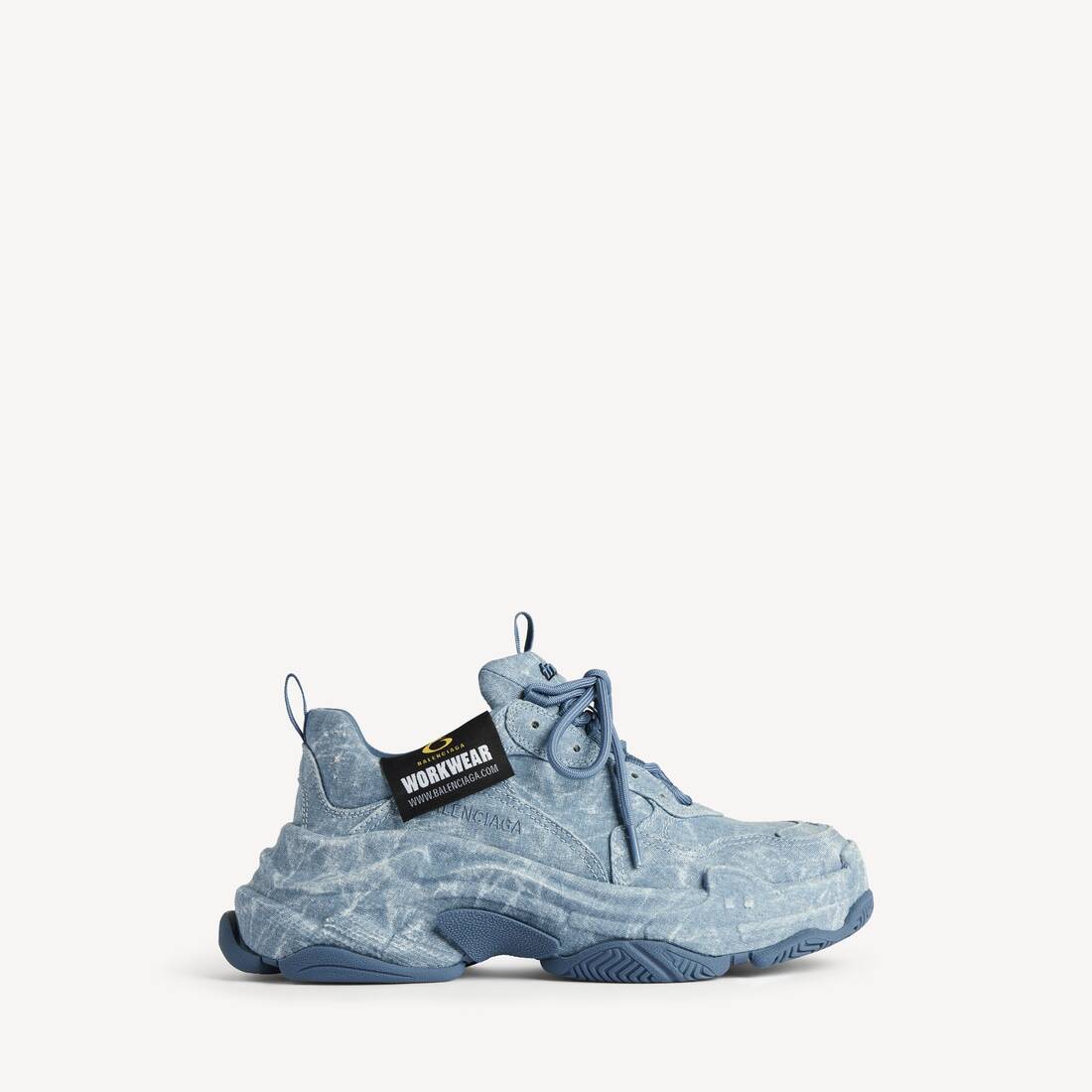 Men's Triple S Canvas Sneaker in Blue