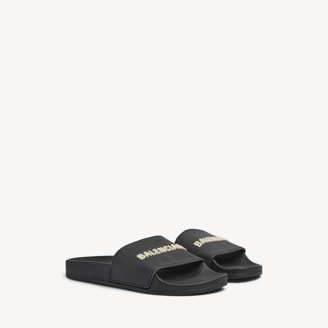 Women's Pool Slide Sandal in Black/white