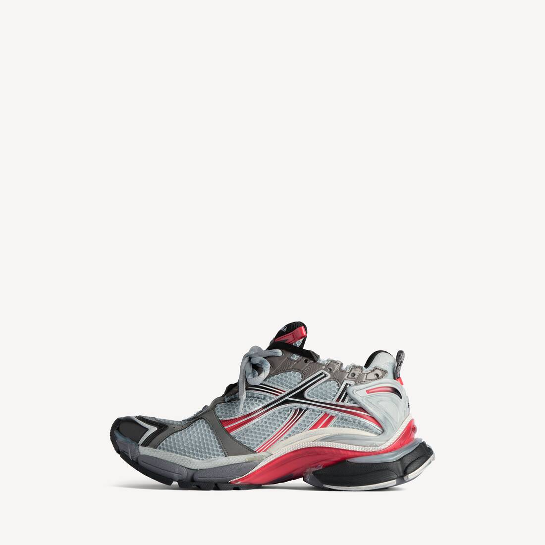 Men's Runner Gradient Sneaker in Grey/red/black