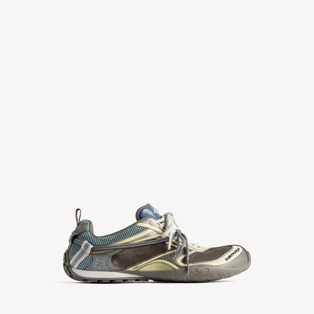 Men's Radar Gradient Lines Sneaker in Brown/blue/yellow/grey