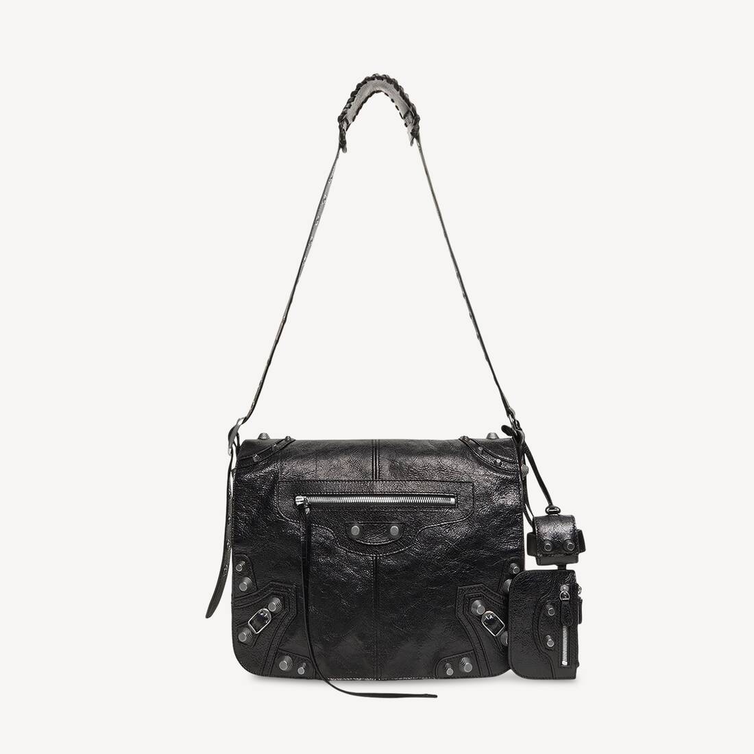 Men's Le Cagole Messenger Bag Medium in Black