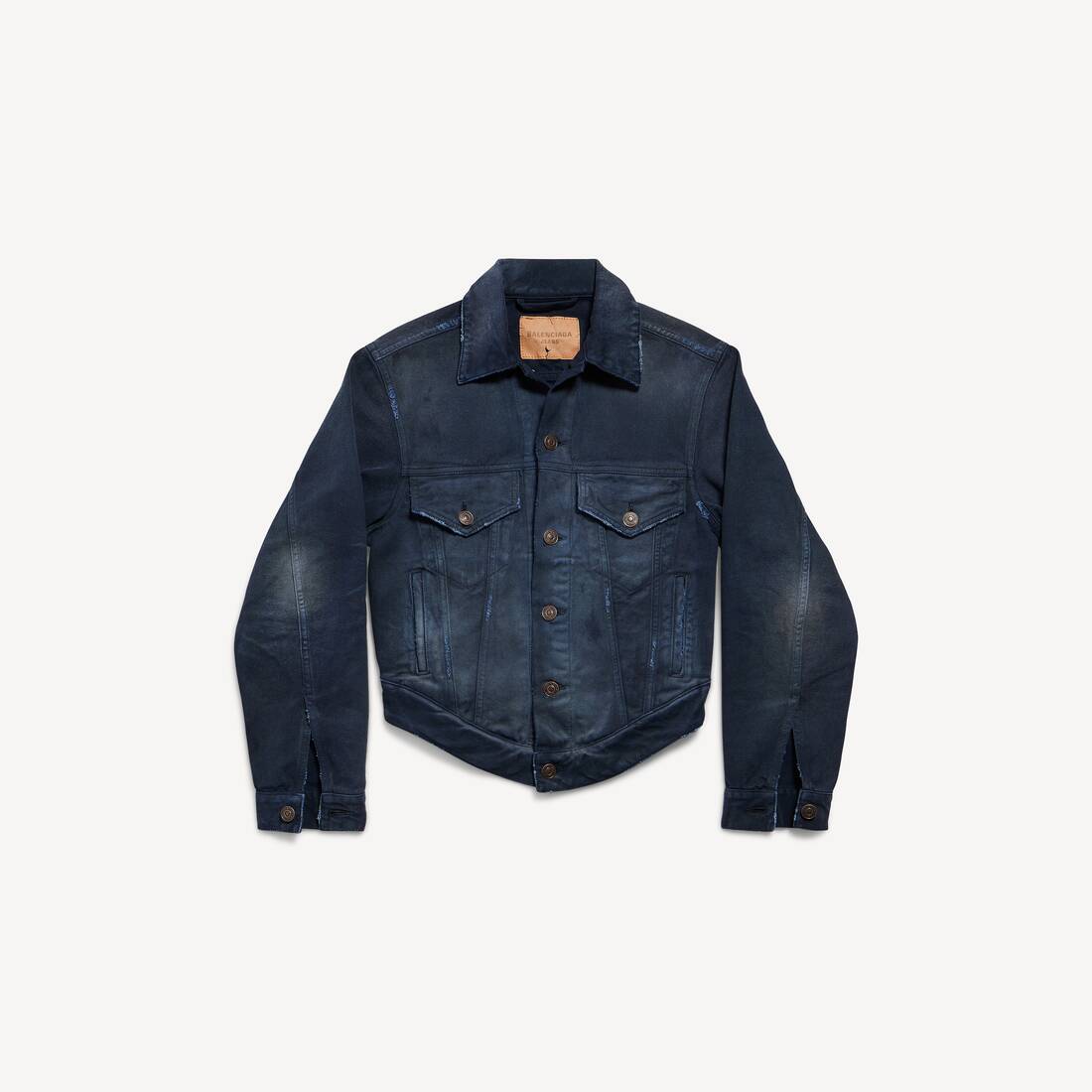 Women's Curved Waistband Jacket in Navy/dirty Dark Blue