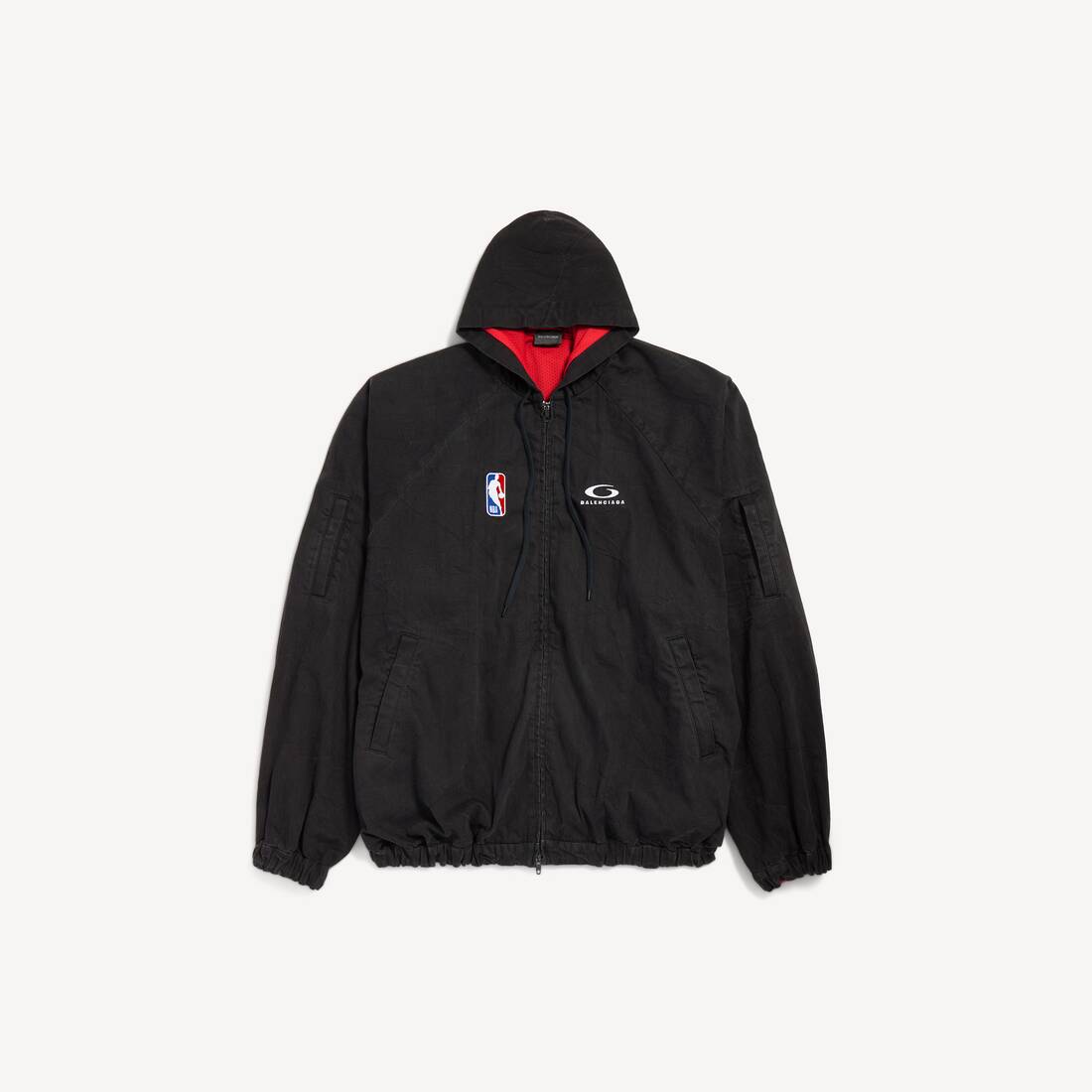 Men's Balenciaga | Nba Collaboration Zip-up Jacket in Lightweight Black