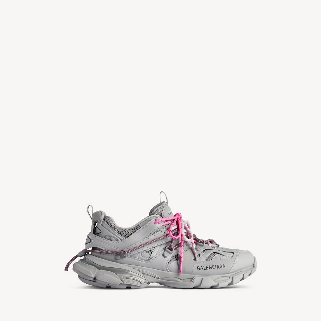 Women's Track Trail Laces Sneaker in Grey/pink