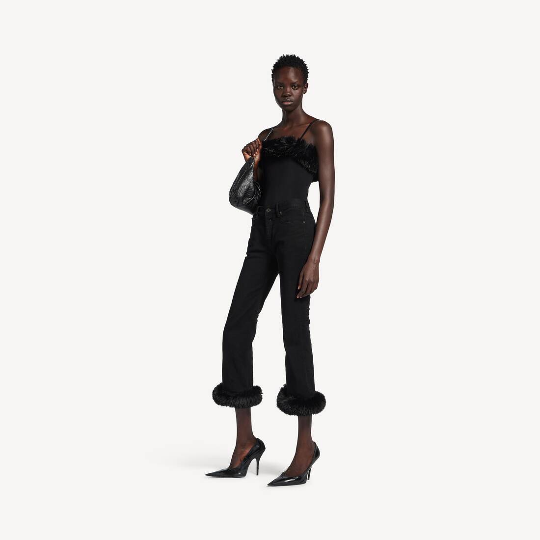 Women's Strap Top in Black
