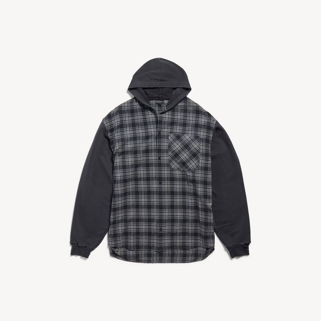 Men's Hooded Hybrid Shirt in Grey