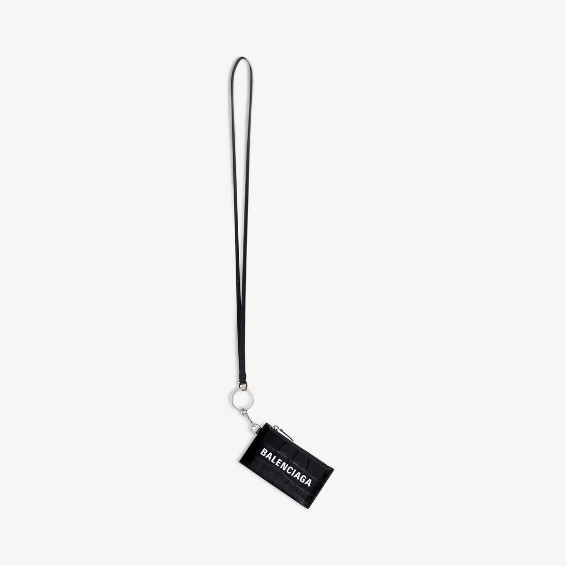 Cash Card Case On Keychain in Black
