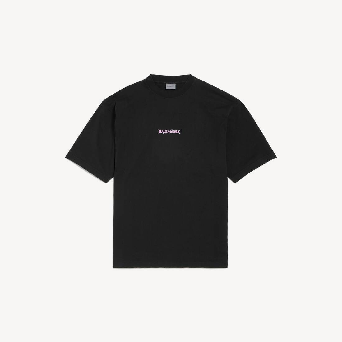 Men's Diy Balenciaga Back T-shirt Medium Fit in Black