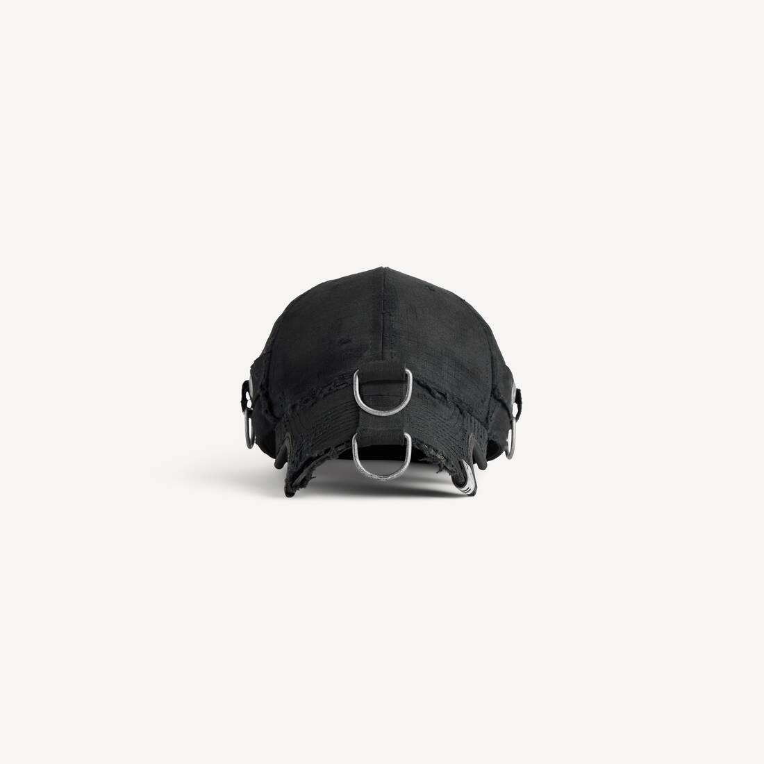 Men's D-ring Cargo Cap in Black