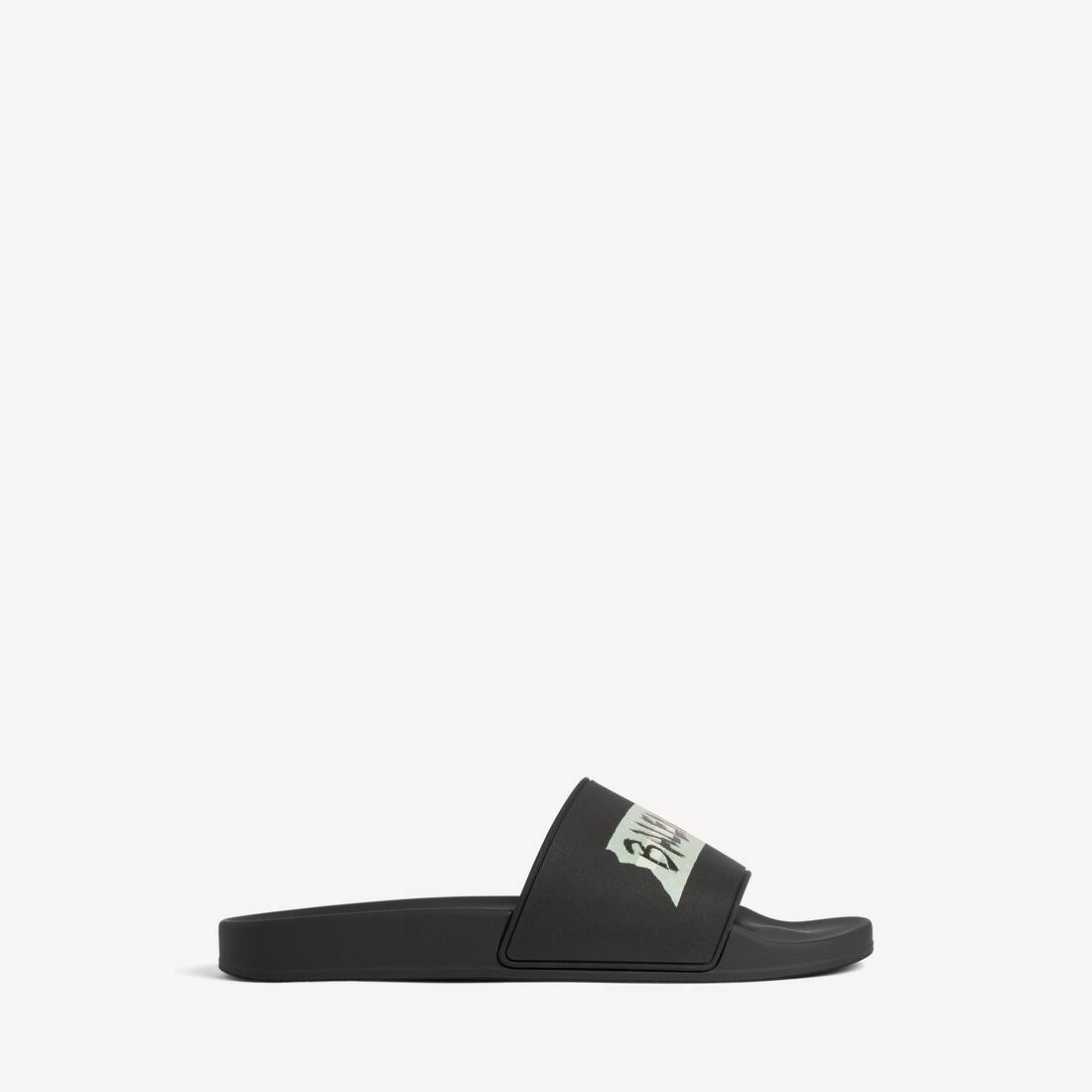 Men's Pool Slide Sandal in Black/white