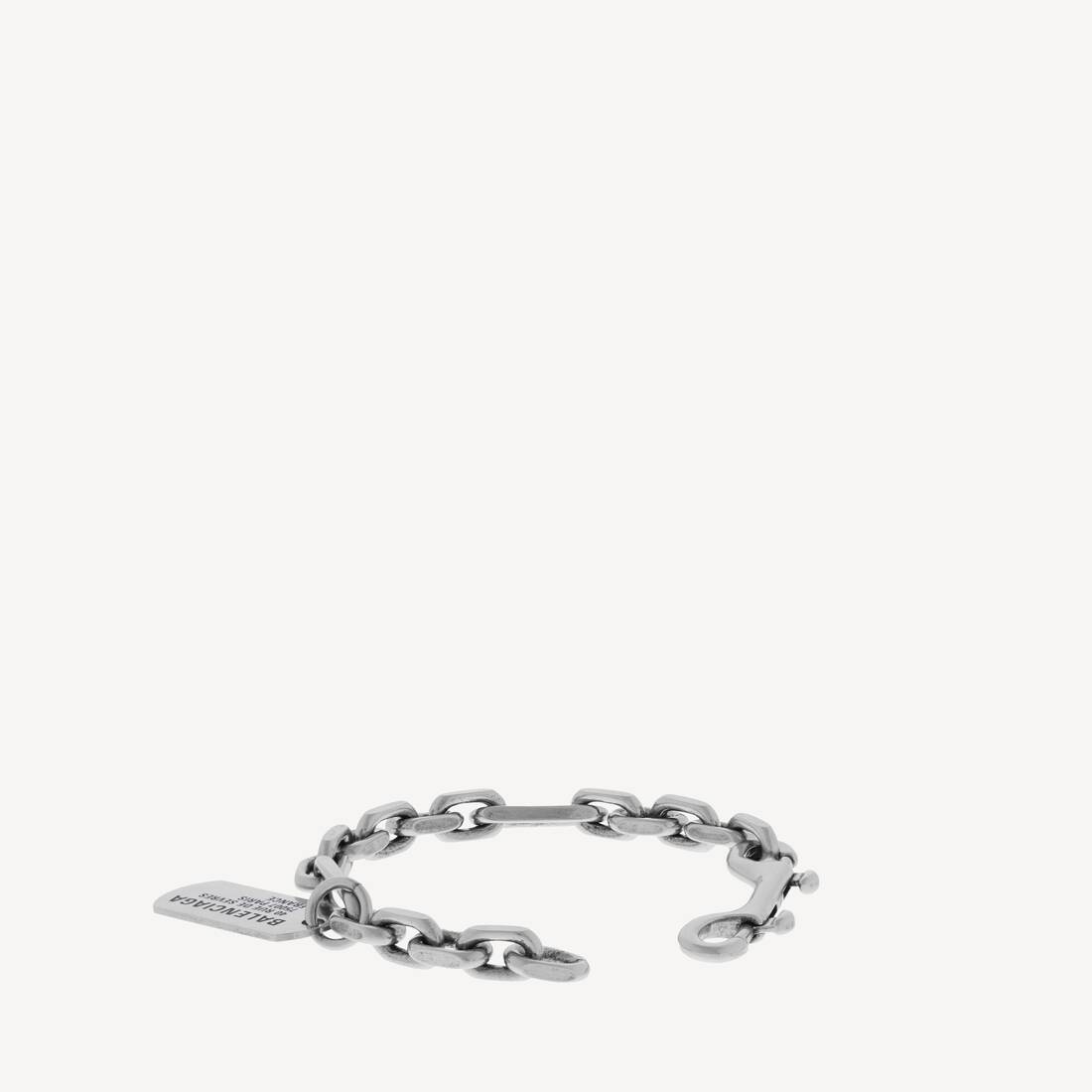Women's Tags Carabiner Bracelet in Antique Silver