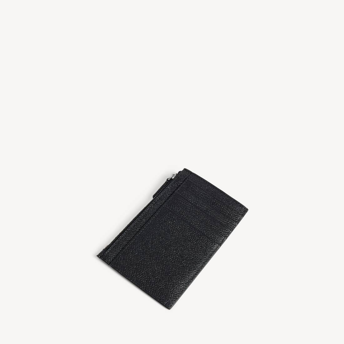 Men's Passport Long Coin And Card Holder in Black