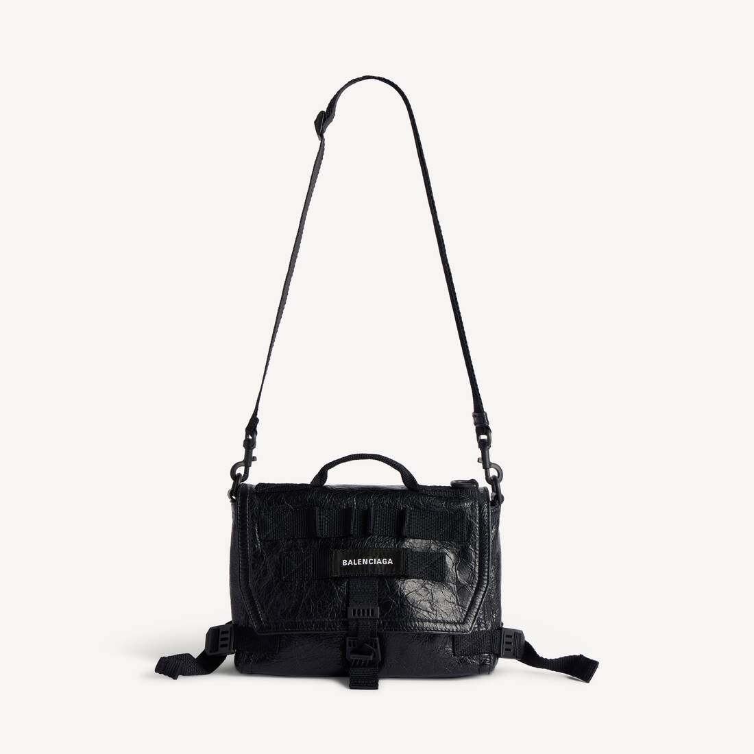 Men's Army Small Messenger Bag in Black