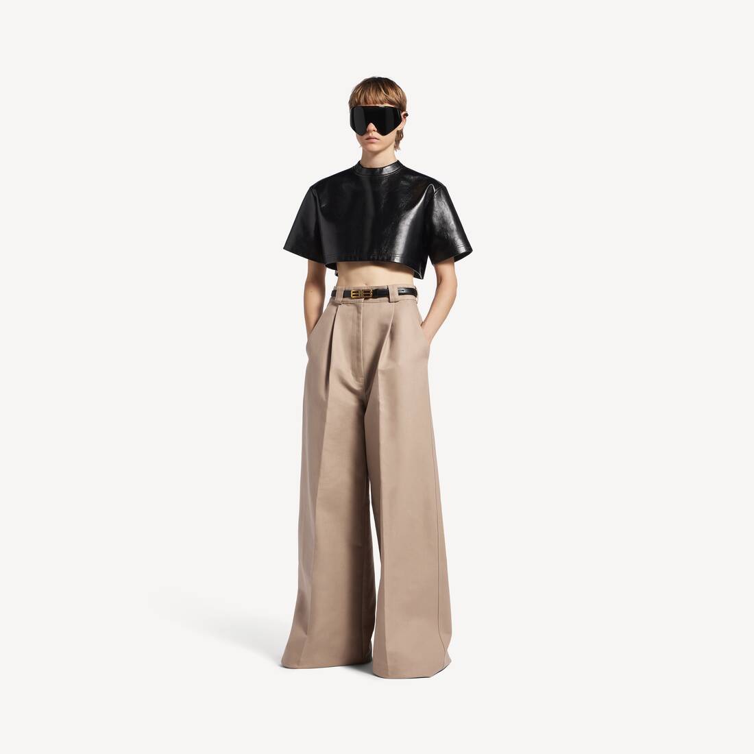 Women's High-waist Pants in Dune