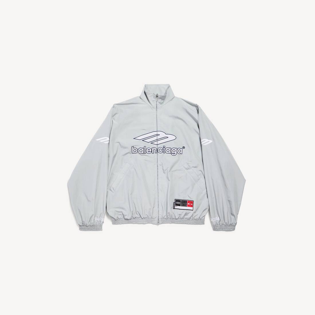Men's 3b Football Tracksuit Jacket in New Grey