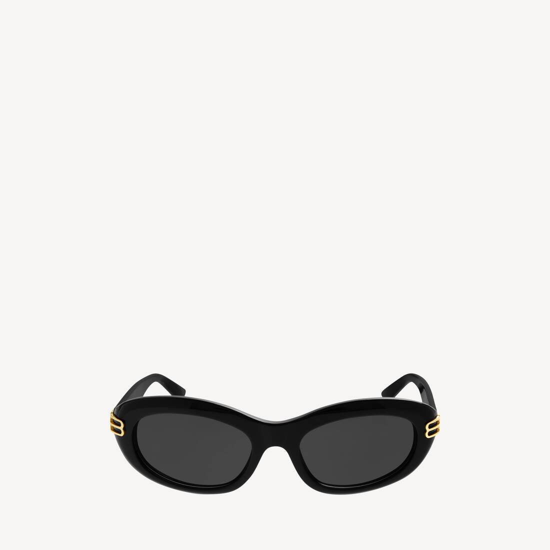 Women's Casino Round Sunglasses in Black