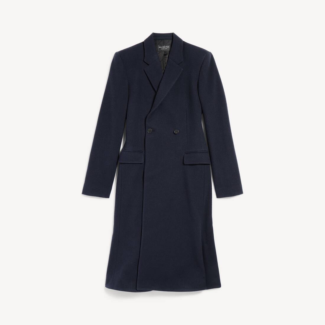 Women's Godet Midi Coat in Corporate Navy