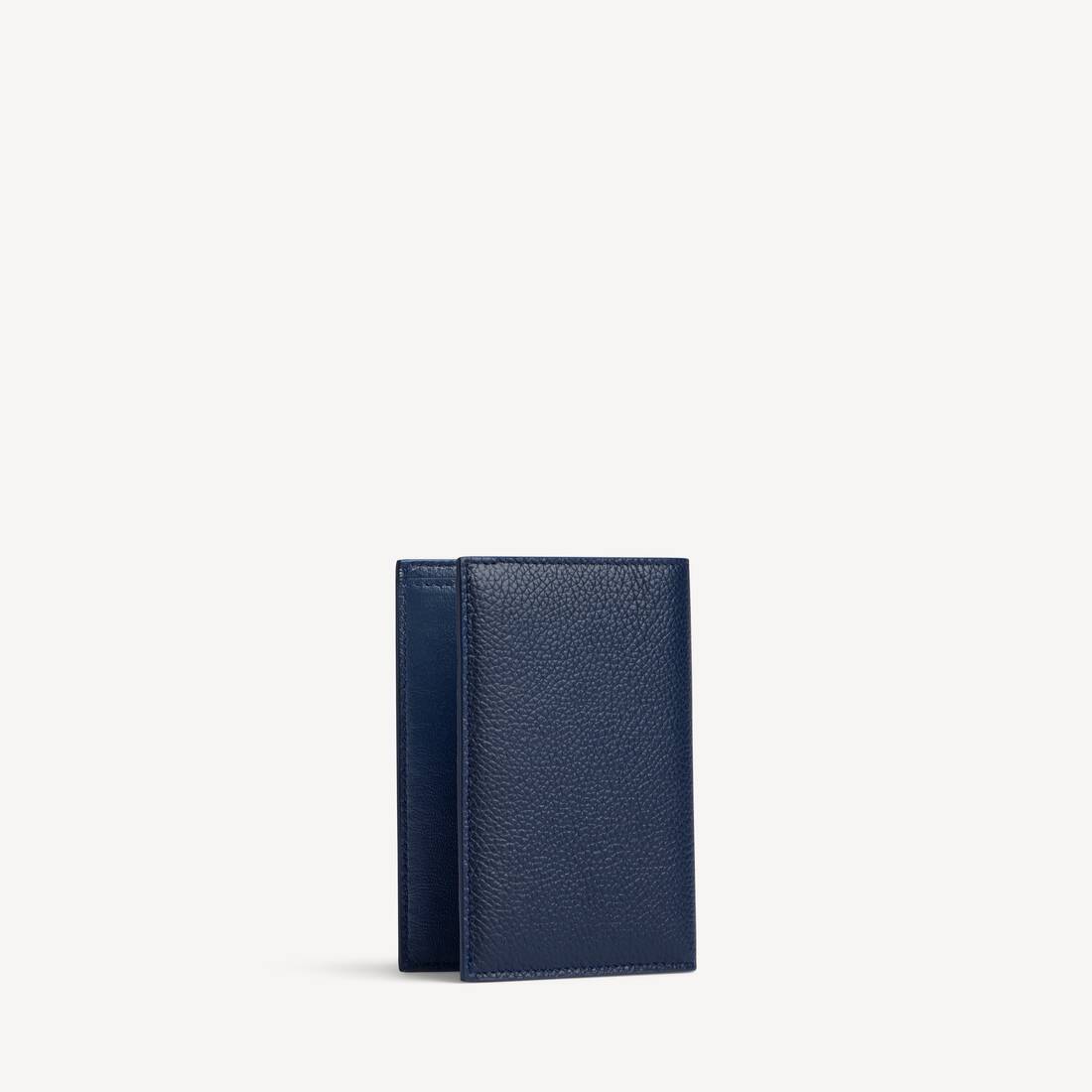 Men's Cash Vertical Bifolded Wallet in Navy/burgundy