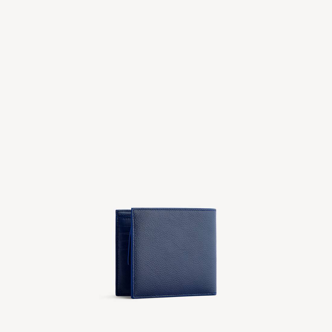 Men's Cash Square Folded Coin Wallet in Navy/burgundy