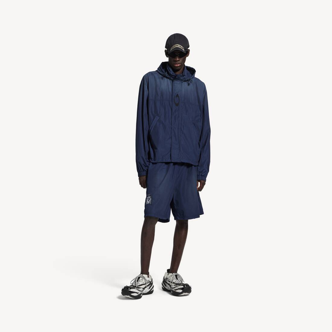 Men's Hooded Rain Jacket in Marine Blue