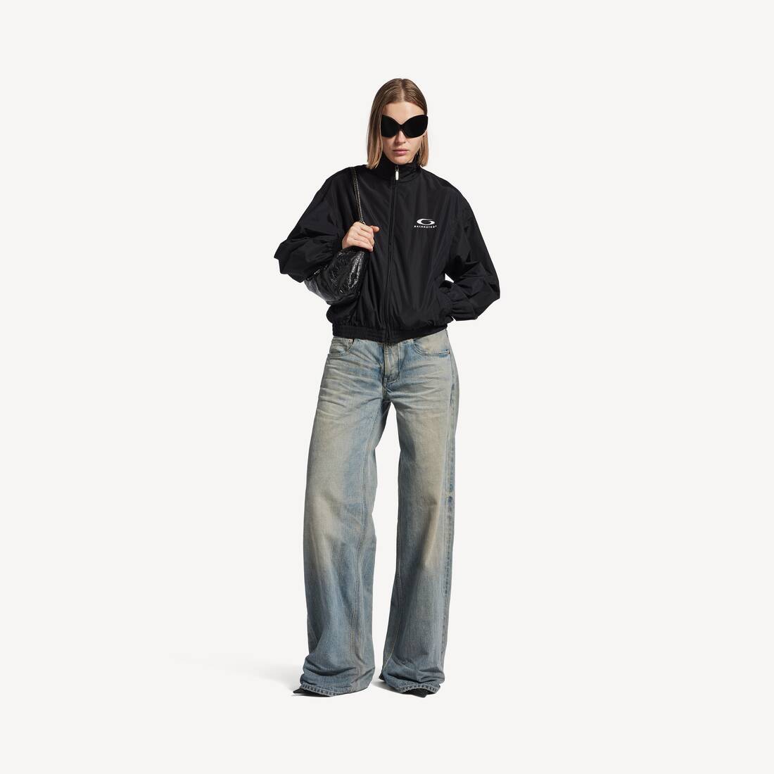 Women's Wide Leg Baggy Pants in Blue