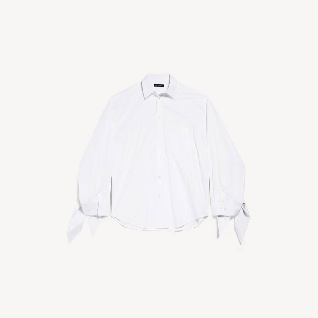 Women's Knotted Cuff Blouse in White