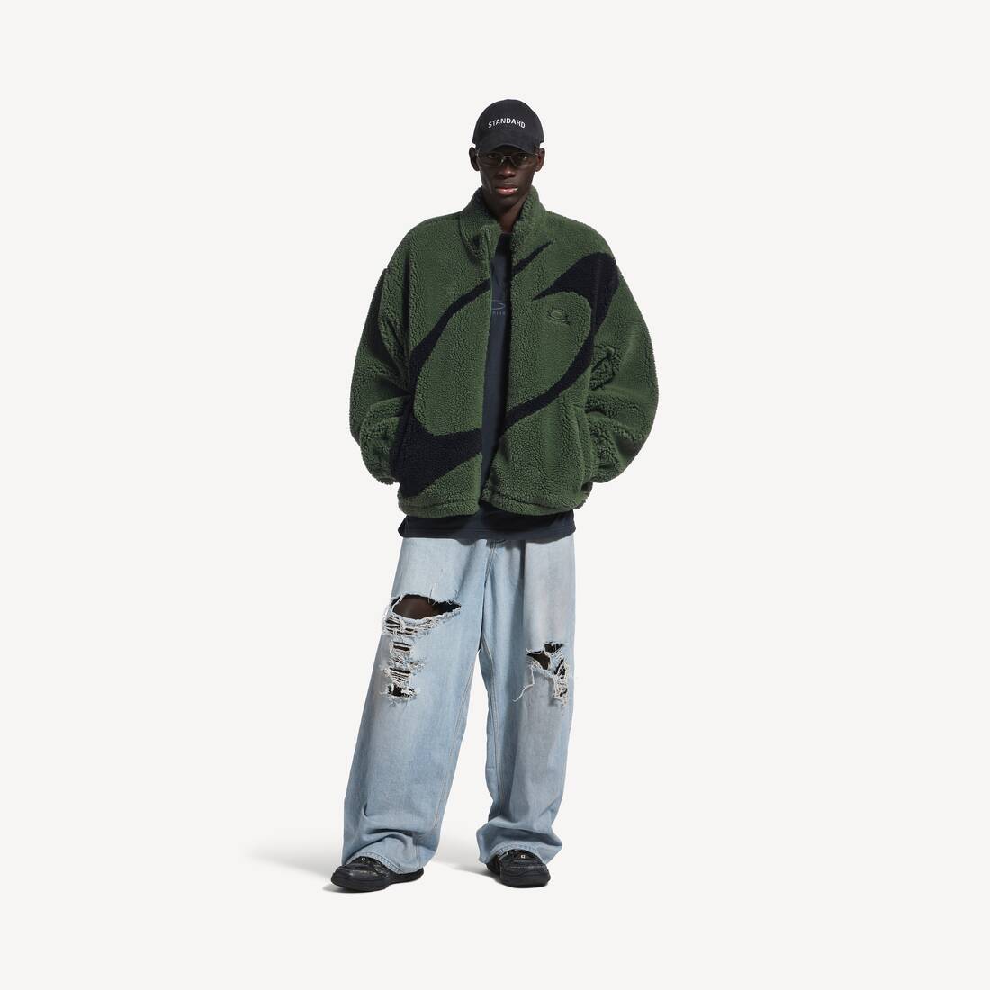 Men's Loop Sports Icon Zip-up Jacket in Khaki