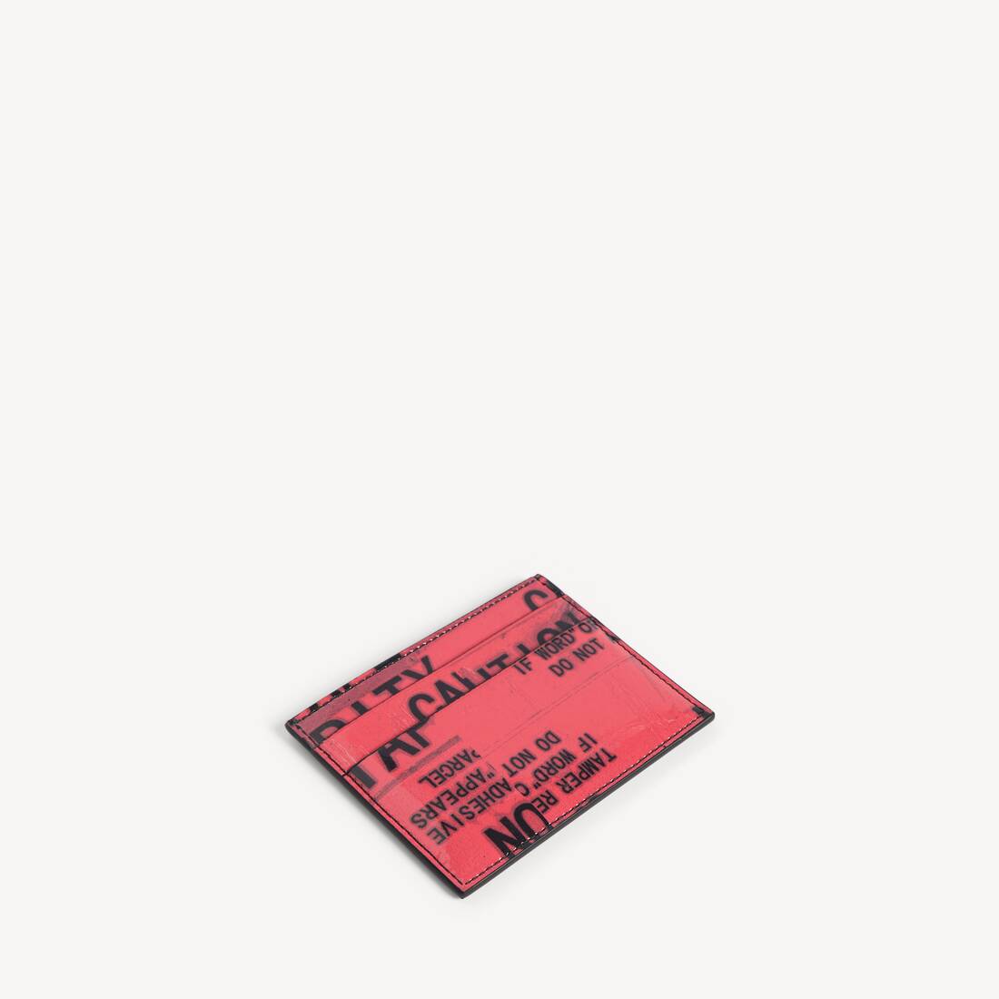 Men's Tape Type Card Holder in Black/red