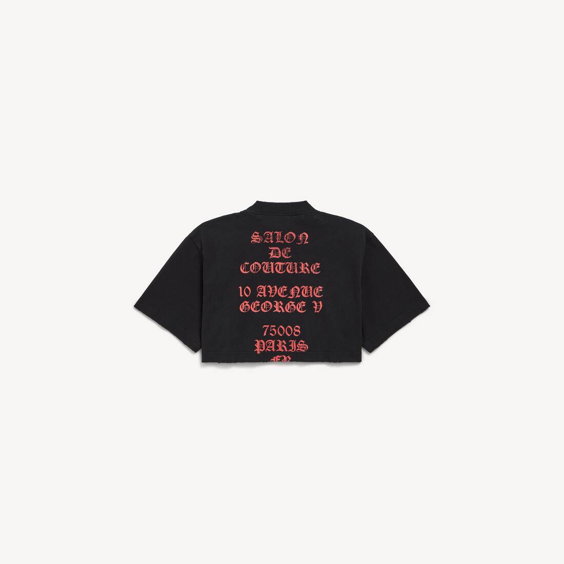 Women's Balenciaga Sacré Cœur Cropped T-shirt in Black