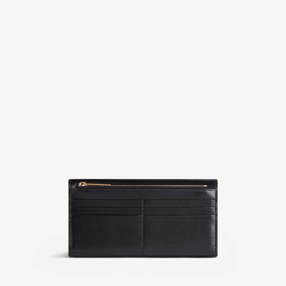 Women's Envelope Long Wallet With Card Holder in Black