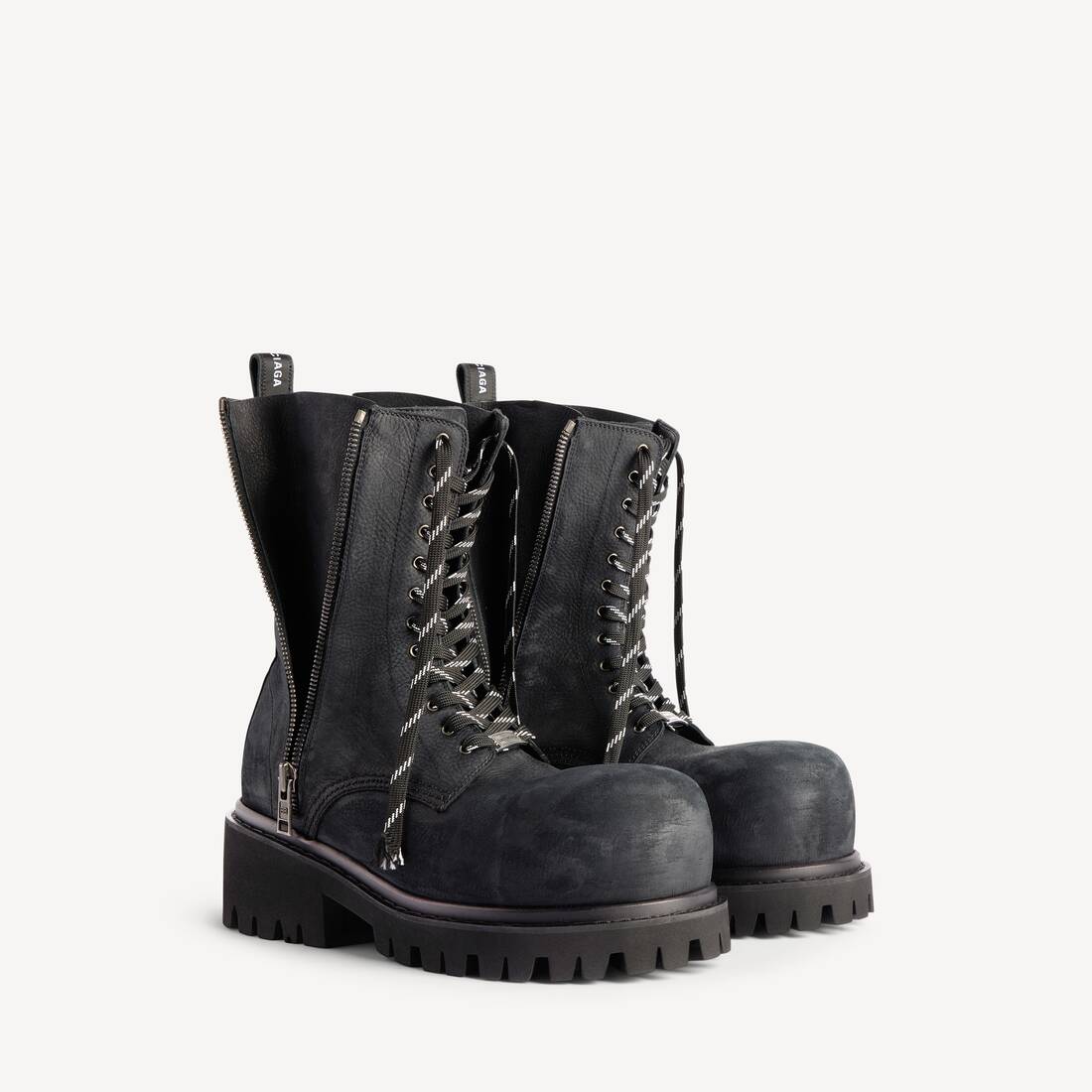 Men's Stomper Zipped Bootie in Black