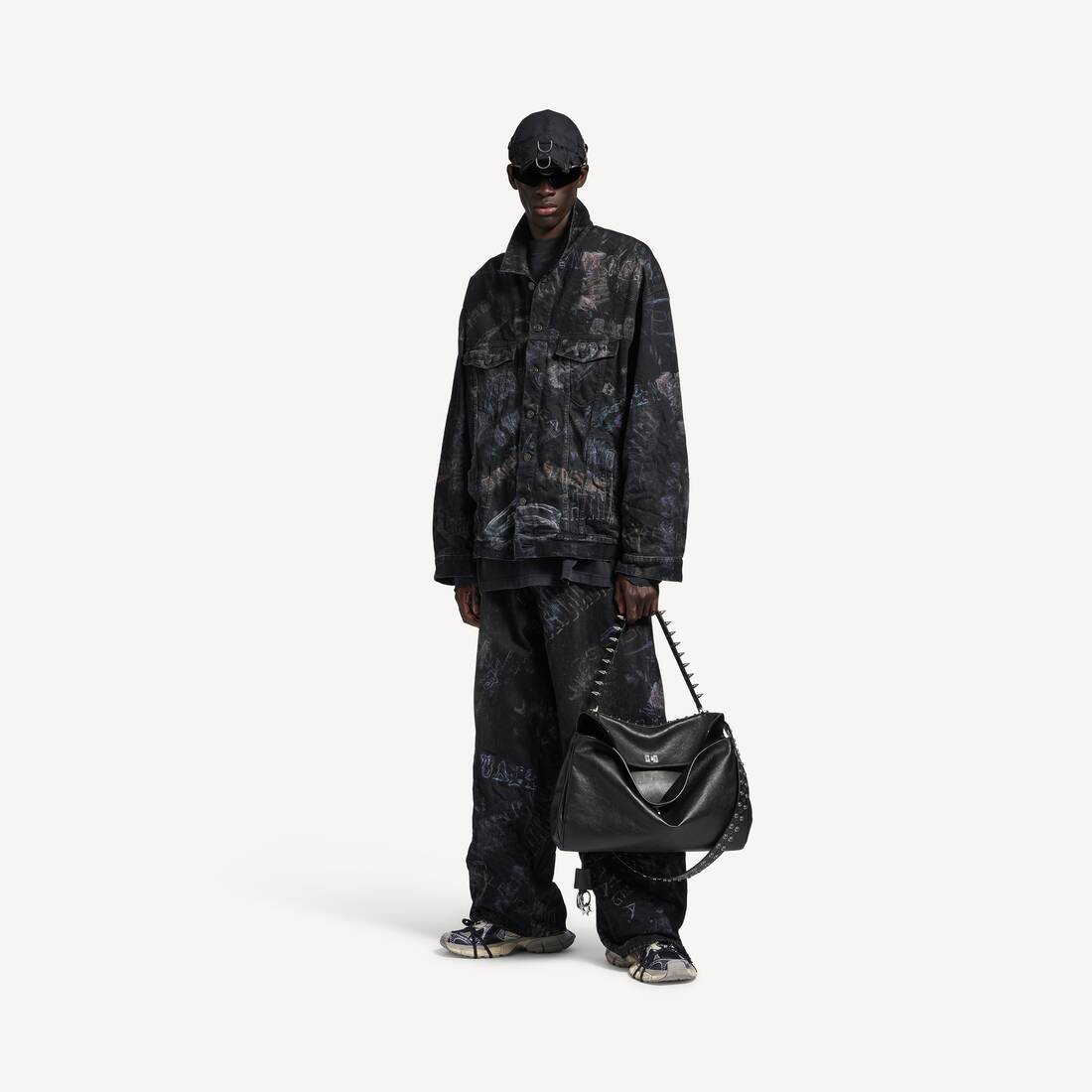 Men's Oversized Jacket in Black Fade Out