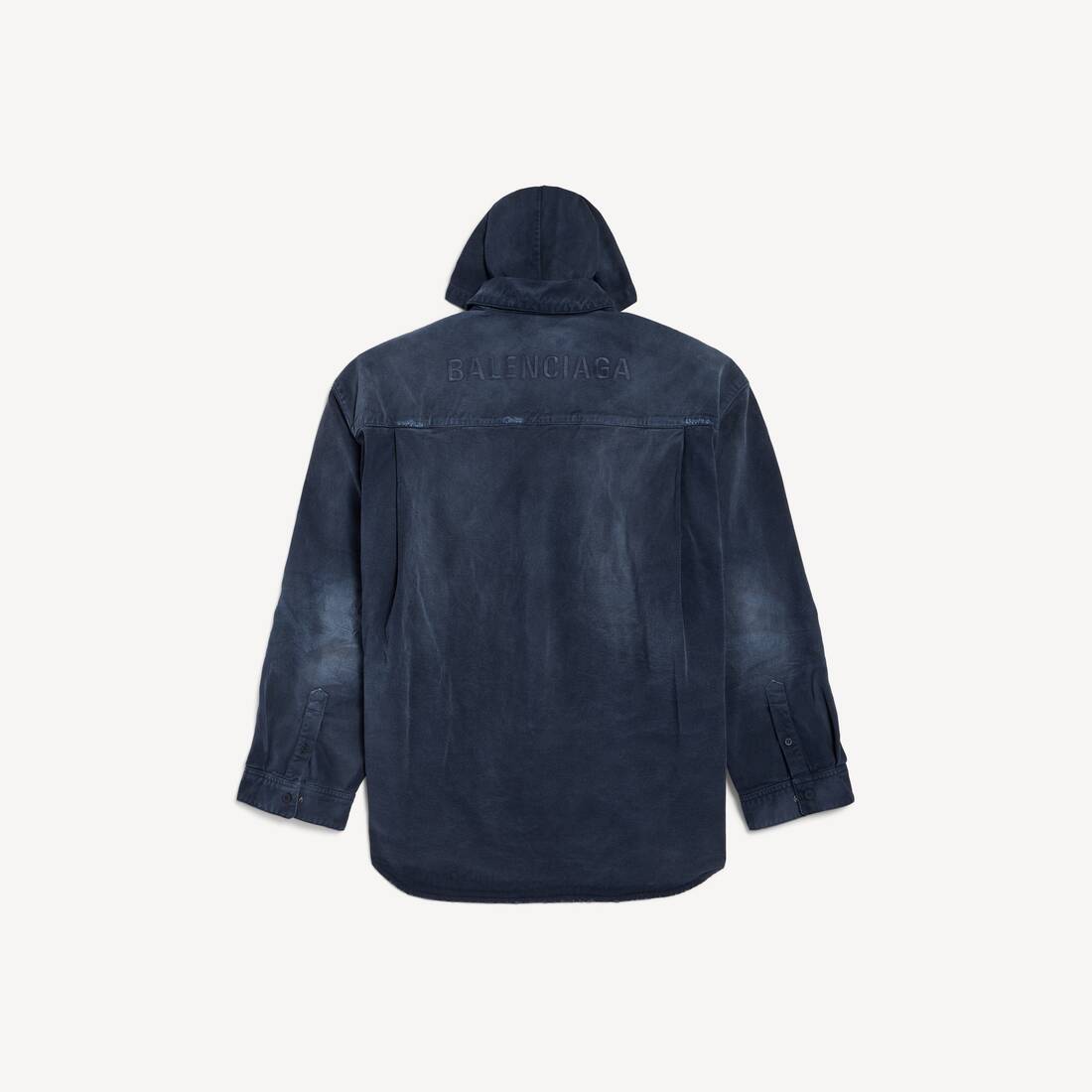 Men's Shirt Parka in Navy/dirty Dark Blue