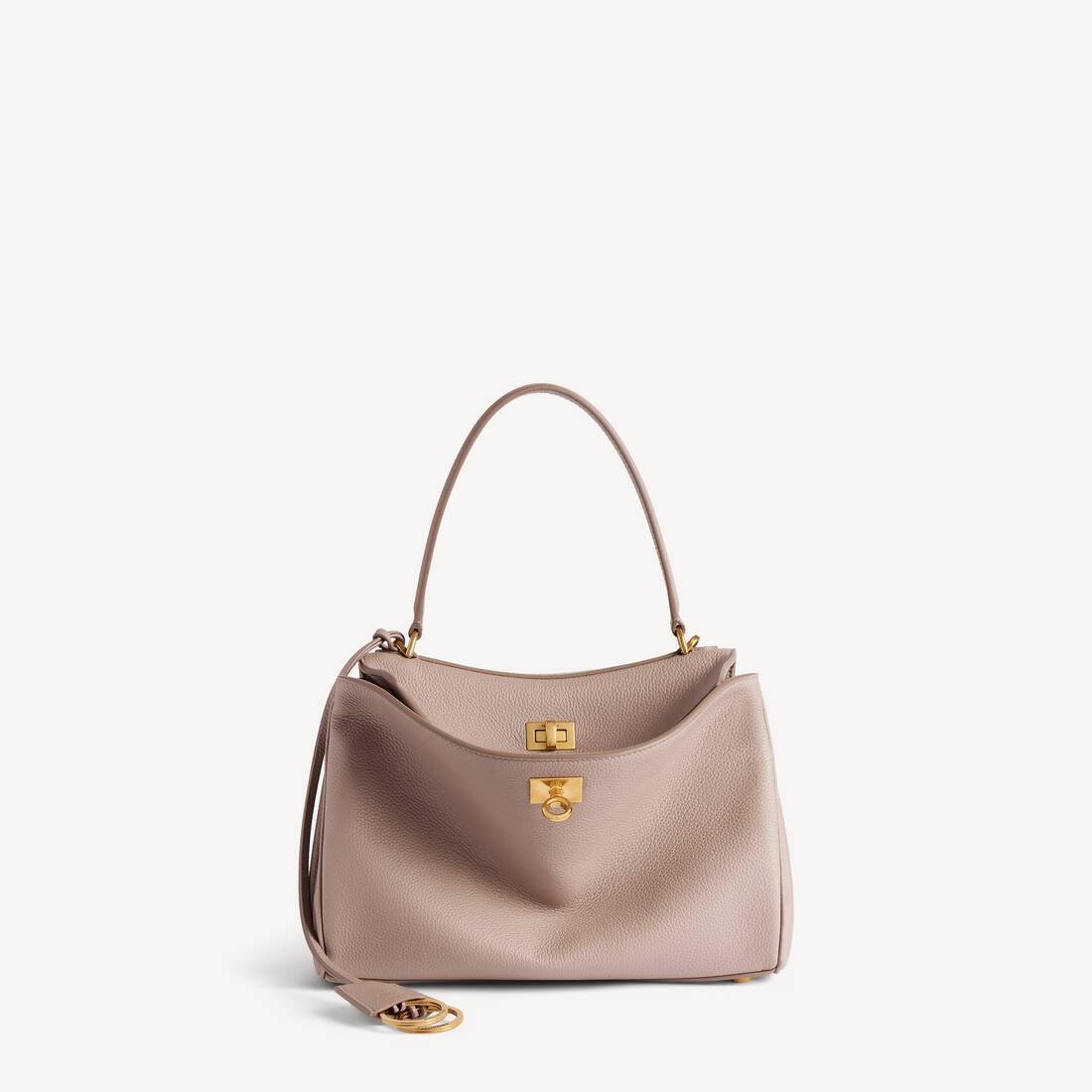Women's Rodeo Handbag Small Grained Calfskin in Sesame