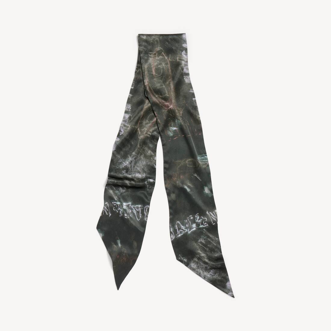 Women's Washed Crayon Scarf in Washed Black