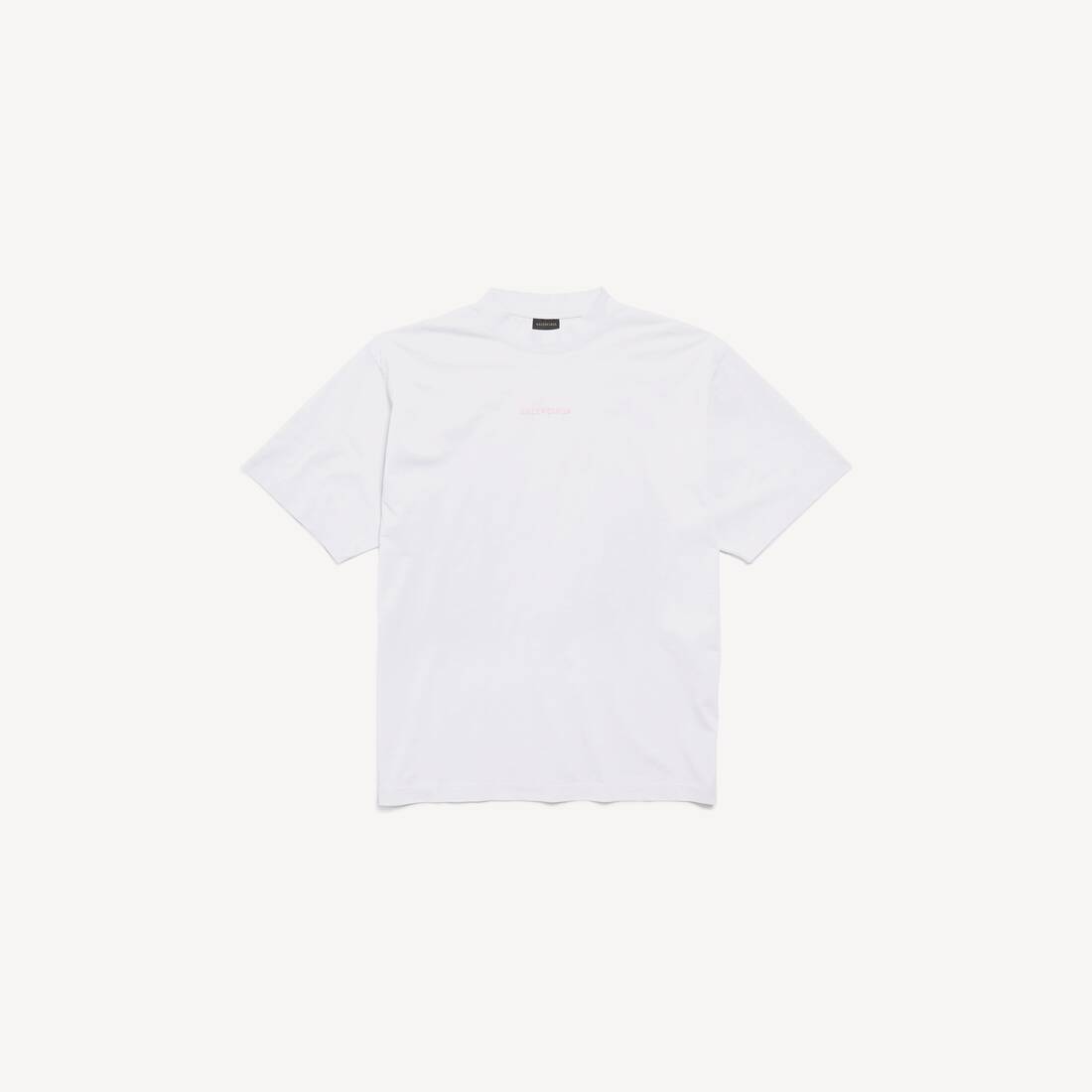 Men's Balenciaga Back T-shirt Medium Fit in Dirty White/baby-pink