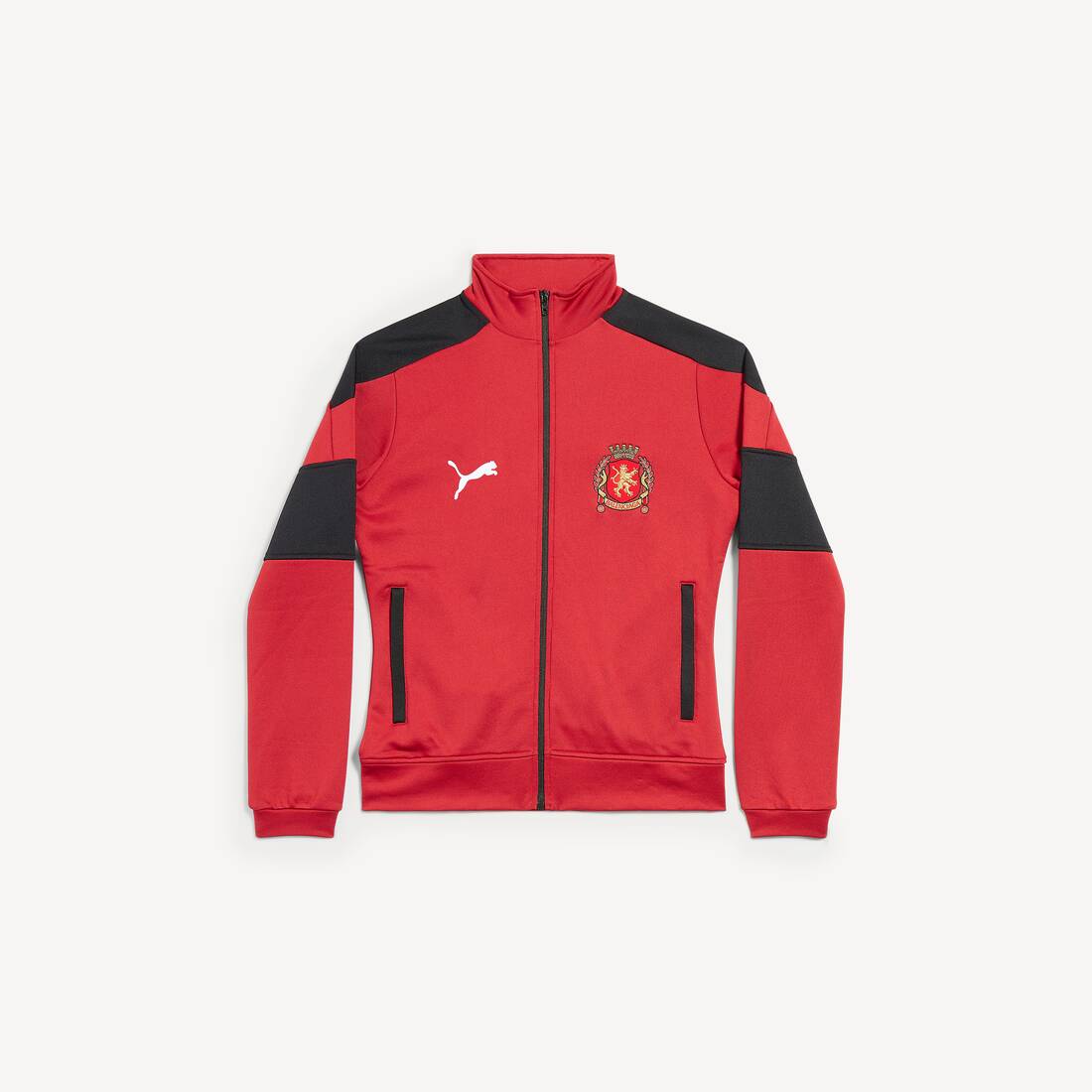 Balenciaga I Puma Fitted Tracksuit Jacket in Black/red