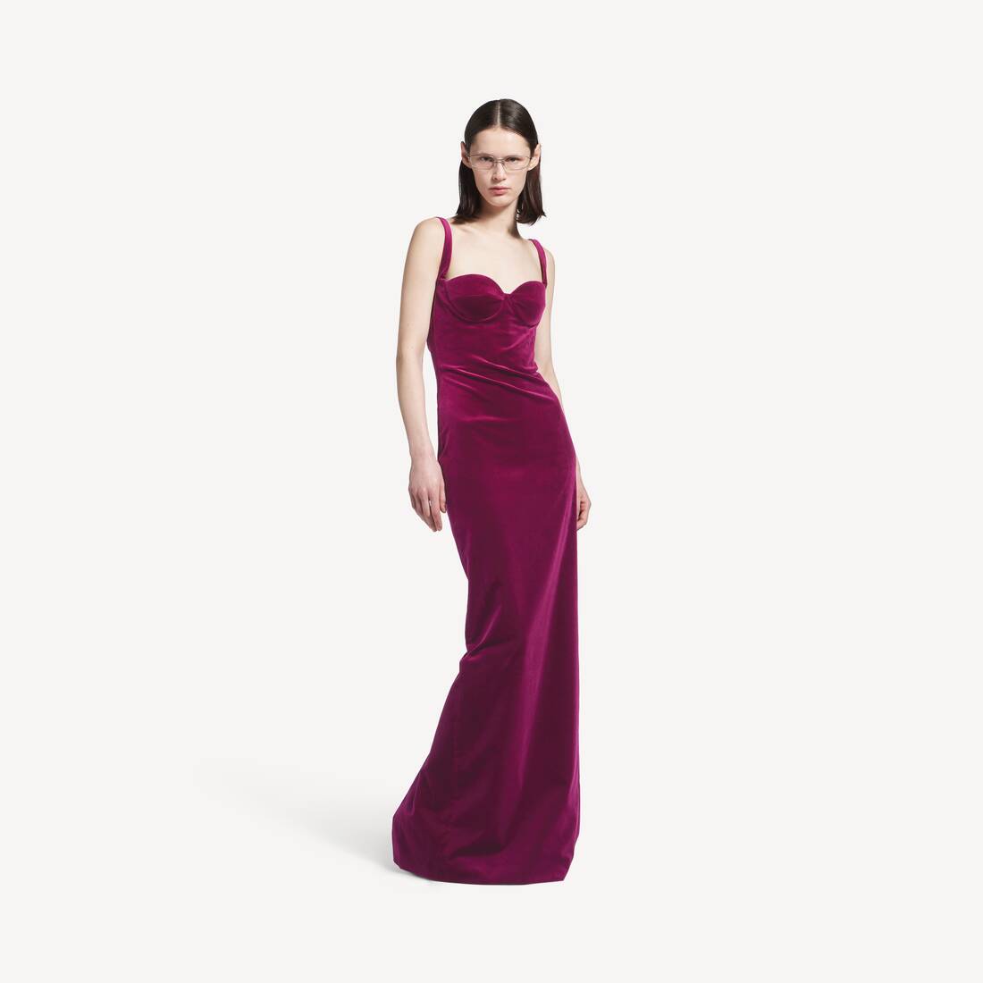 Women's Fitted Gown in Plum