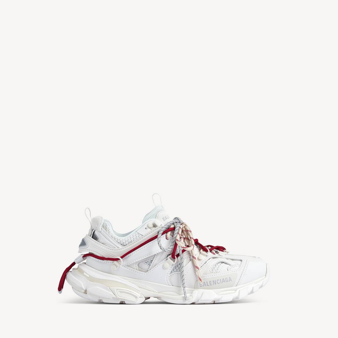 Women's Track Trail Laces Sneaker in White/red/grey/black