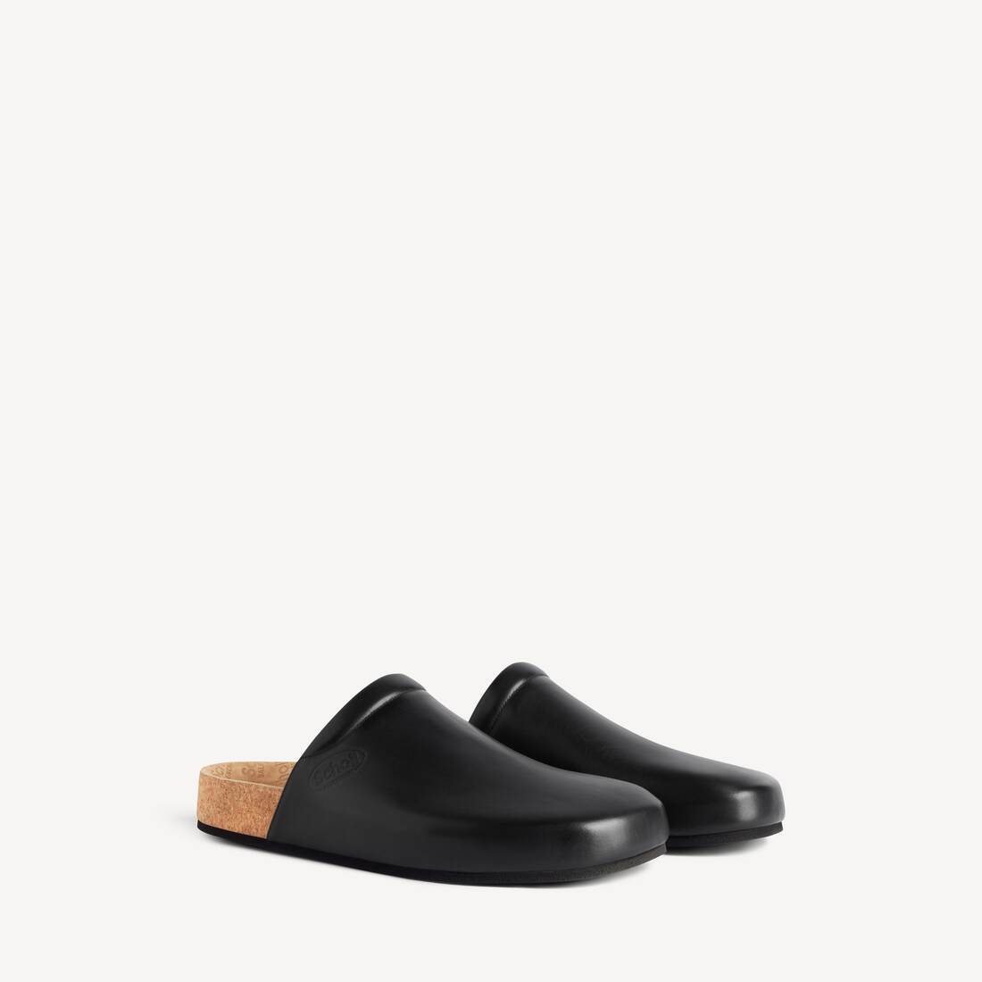 Men's Balenciaga I Scholl Flat Mule in Black
